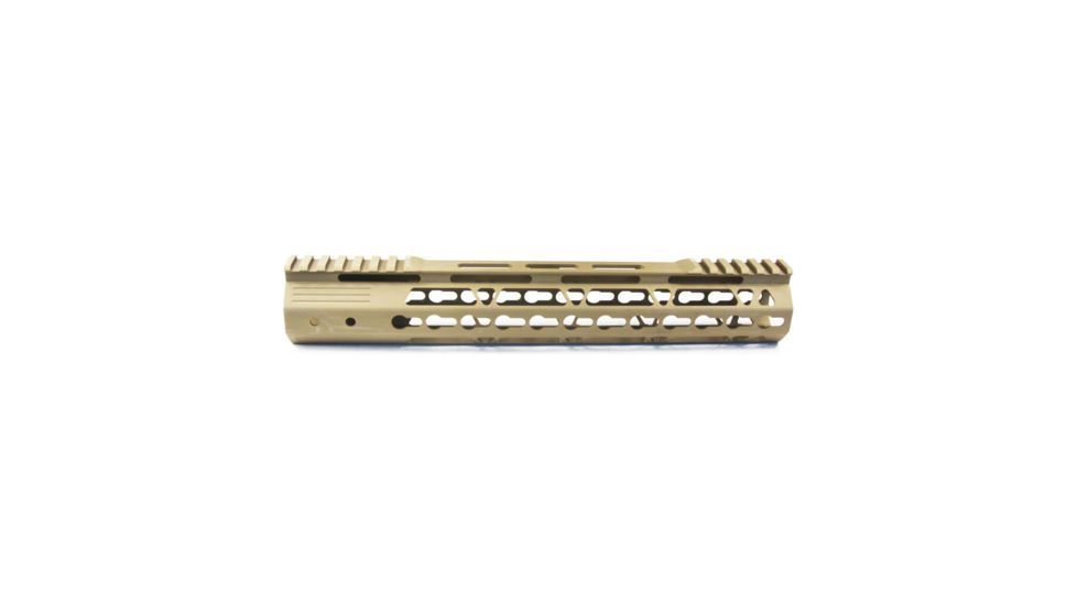 JE Machine Tech Je Handguard Free Float Ar15 12'' Key-mod W/rail Relief Tan