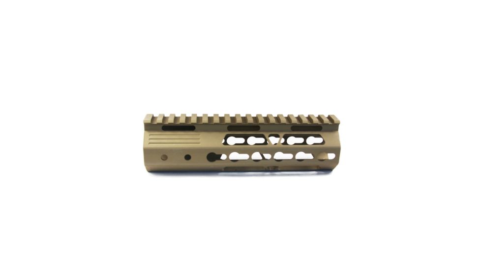 JE Machine Tech Je Handguard Free Float Ar15 7'' Key-mod W/rail Relief Tan