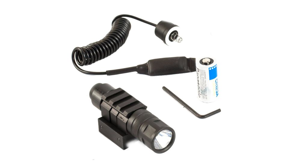 JE Machine Tech LED Weapon Flashlight, 250 Lumens, Black, TS-FL4B