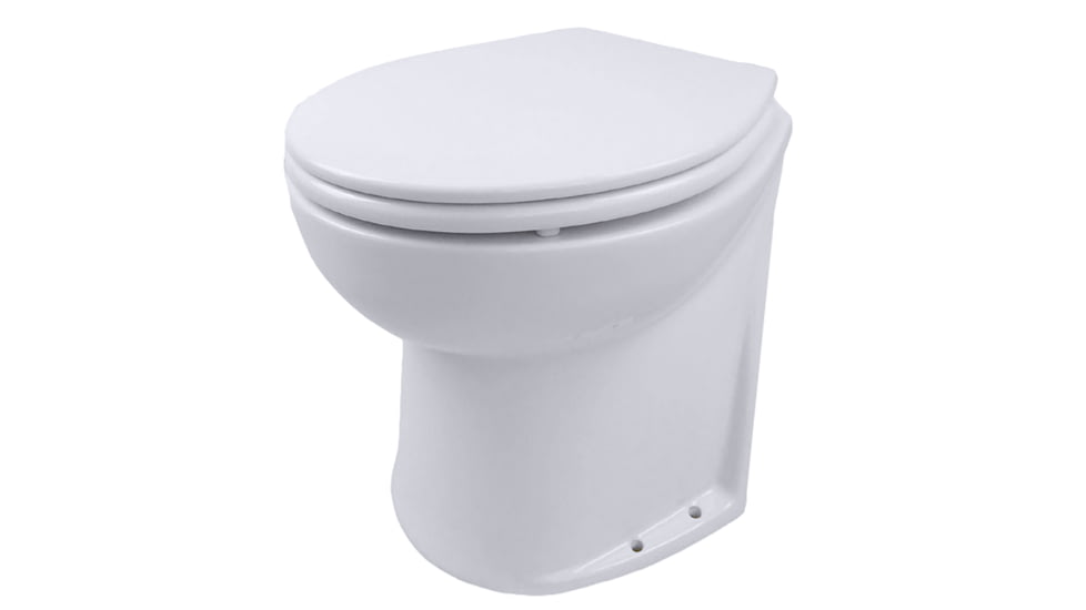 Jabsco Flush 14" Slant Back 12V Electric Toilet w/Solenoid Valve Deluxe 73188