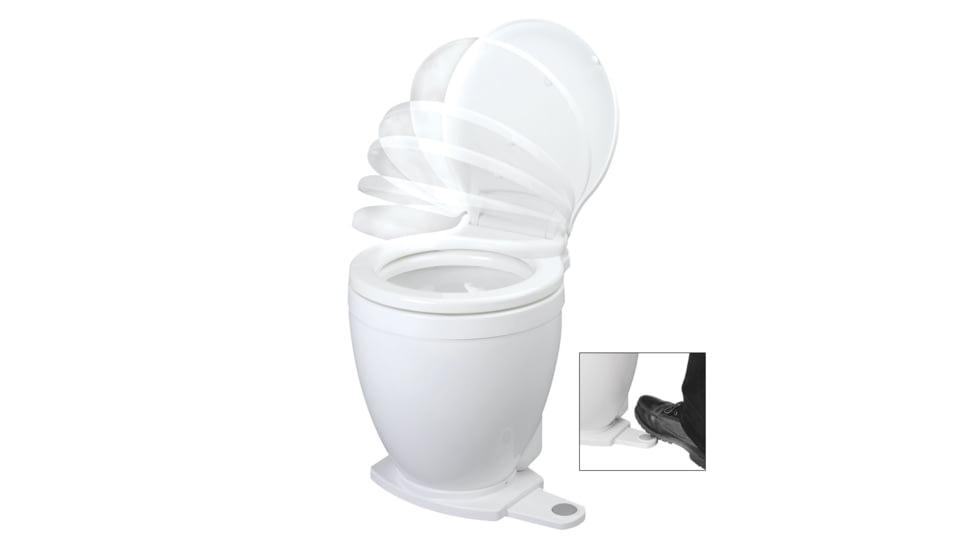 Jabsco Flush Electric 12V Toilet w/Footswitch Lite 37220