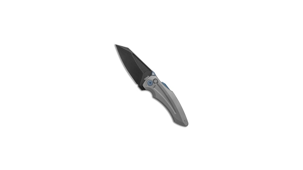 Jack Hoback Knives Jake Hoback Knives Sumo Button Lock Knife Sandblasted Ti 3.25" DLC SW, Black/Gray, CPM 20CV, adult, BHQ-139512