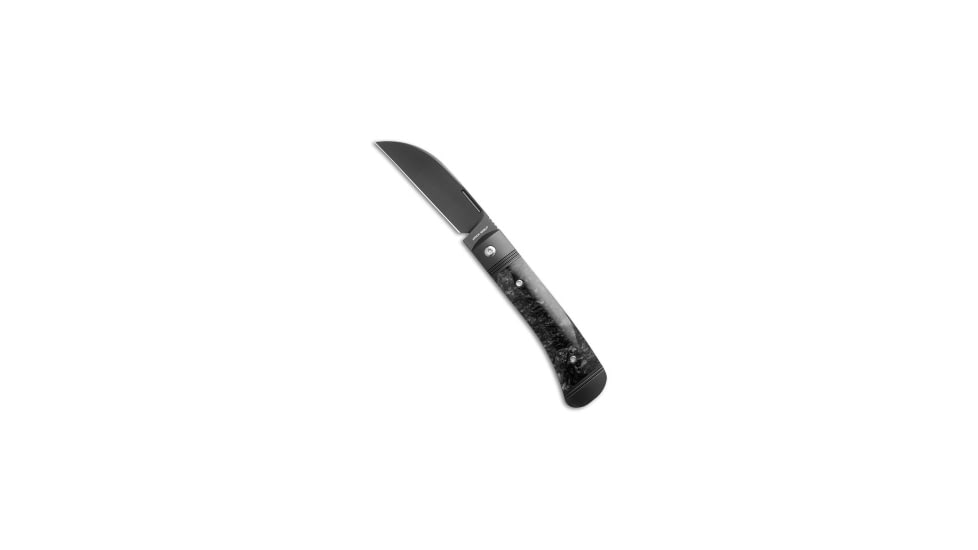 Jack Wolf Knives Diamondback Jack Folding Knife, 3.35in, CPM S90V Stainless Steel, Wharncliffe Blade, Black/Silver Handle, Black/Silver/Black, 7.55 inch, BHQ-213888
