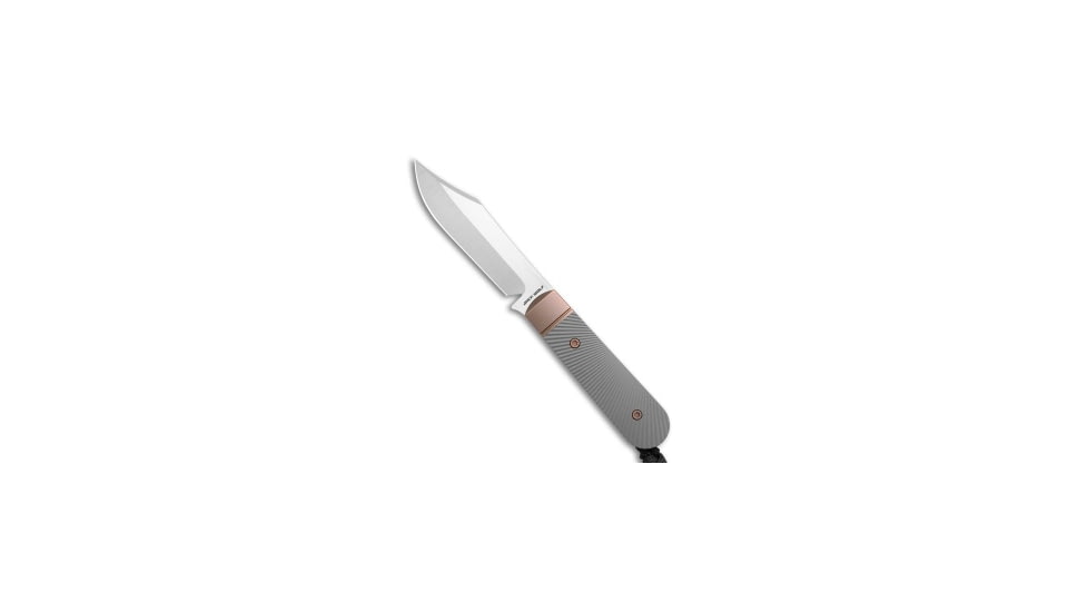Jack Wolf Knives Jack Wolf Knives Backwoods FIXedc Fixed Blade Knife Ti Starburst 3" Satin, Gray/Bronze, CPM S90V, adult, BHQ-226500