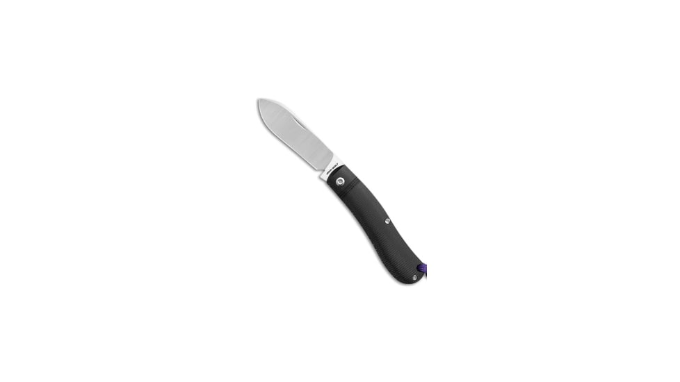 Jack Wolf Knives Jack Wolf Knives K9 Jack Slip Joint Knife Black Micarta 2.8&quot; Satin, Black, 154CM, adult, BHQ-219816