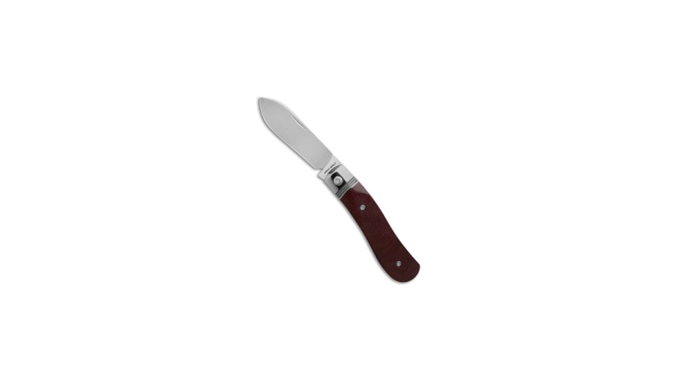 Jack Wolf Knives Jack Wolf Knives K9 Jack Slip Joint Knife Sawcut Redstone Richlite 2.8&quot; Satin, Red, 154CM, adult, BHQ-219818