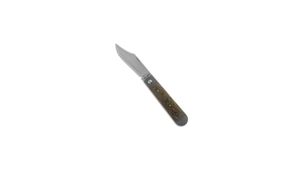 Jack Wolf Knives Jack Wolf Knives Little Bro Jack Slip Joint Knife Flo Party CamoCarbon, Black/Copper, Bohler M390, adult, BHQ-141968