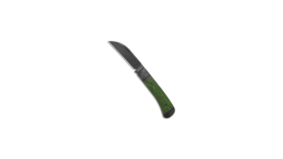 Jack Wolf Knives Jack Wolf Knives Venom Jack 2 Slip Joint Knife Toxic Green CamoCarbon 3" Black, Green, CPM S90V, adult, BHQ-205398
