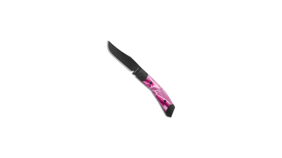 Jack Wolf Knives Jack Wolf Mini Cyborg Jack Slip Joint Knife Cosmic Pink Kirinite 2.6&quot; Black, Black/Pink, CPM S90V, adult, BHQ-201006