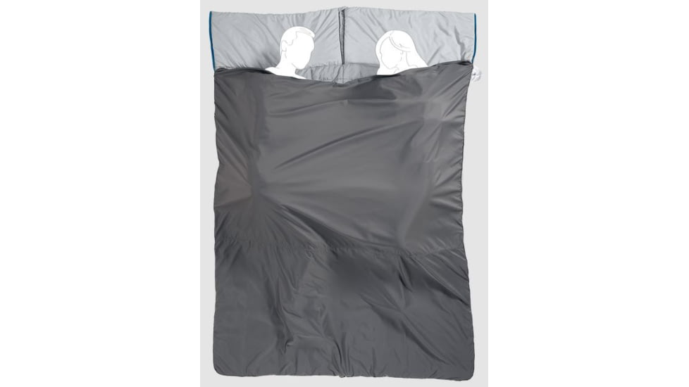 Jack Wolfskin 4-In-1 Blanket Plus41, Dark Turquoise, 3004531-1077