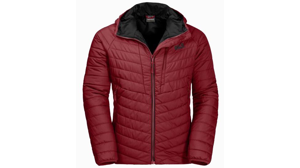 Jack Wolfskin Aero Trail Quilted Coat Men, Red Maroon