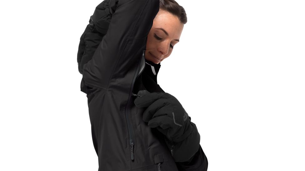 Jack Wolfskin Exolight Mountain Jacket W - Womens, Black, Extra Large, 1112471-6000005