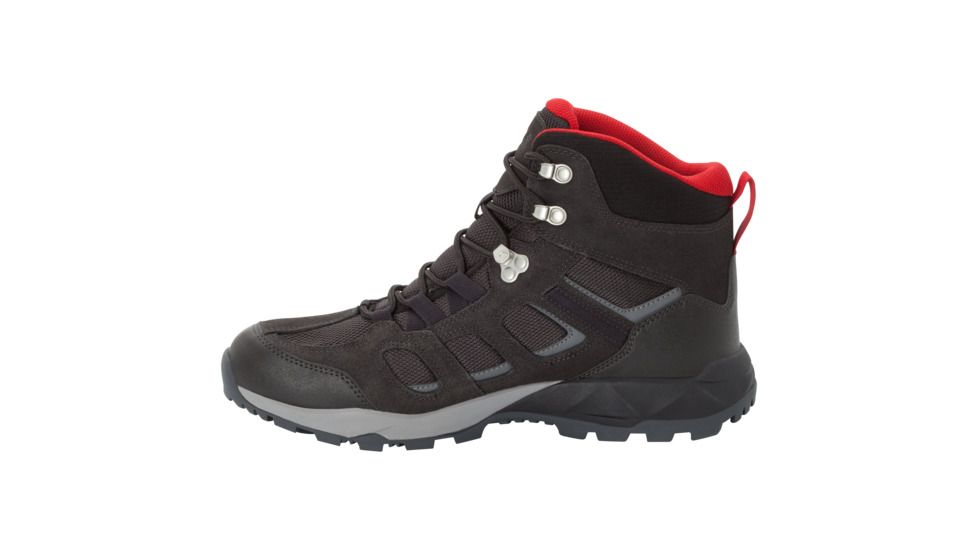 Jack Wolfskin Vojo Hike XT Texapore Mid M - Mens, Phantom/ Red, 11.5, 4035541-6360115