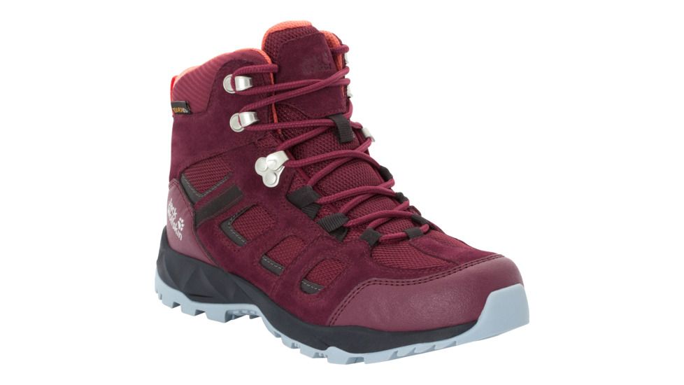 Jack Wolfskin Vojo Hike Xt Texapore Mid W - Womens, Burgundy/ Phantom, 6.5, 4035571-2814065