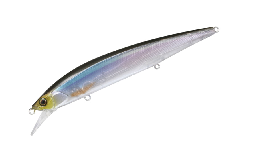 Jackall Lures Jackall Rerange 110Mr, Jerkbait, Dives To 8, Weight Transfer System, Ghost Wakasagi, 4 1/3in, 1/2oz, JRERA110MR-GW