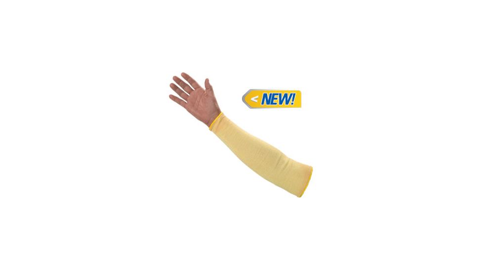 Jackson Safety G60 Level 2 Kevlar Cut Resistant Sleeves, Yellow, 18in. 90071