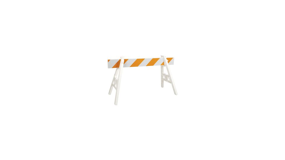 Jackson Safety Plastic A-Frame Barricade Rail 2in. x 8in., White 17633