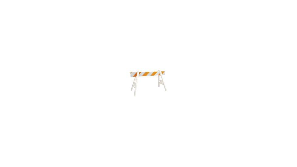Jackson Safety PLASTIC BARRICADE A-FRAME (NON-REFLECTIVE)- Single Leg, White 14677