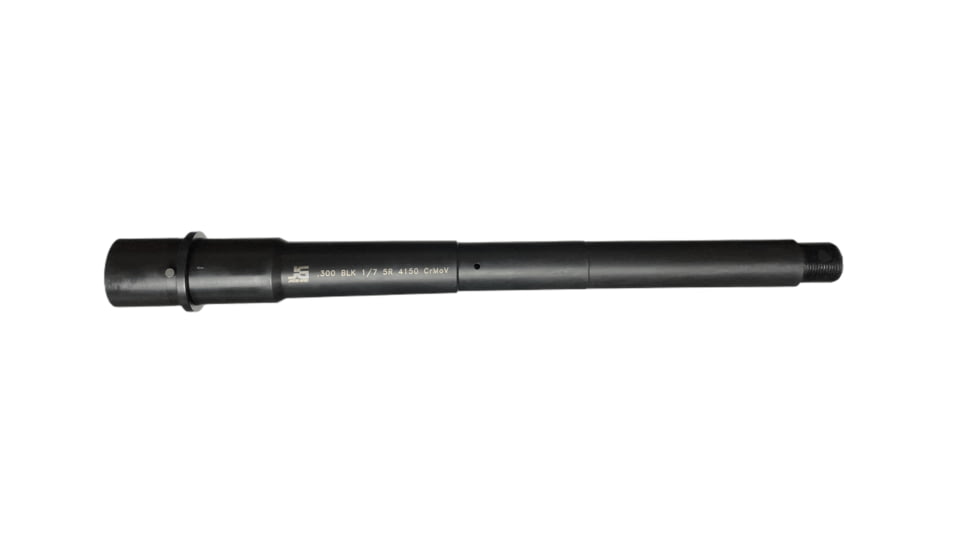 Jacob Grey Firearms Threaded Rifle Barrel, AR Platform, AR-15, .300 Blackout, 10in, Carbine Length, 1-7 Twist, 5/8x24 Thread, Black, 300BO10B