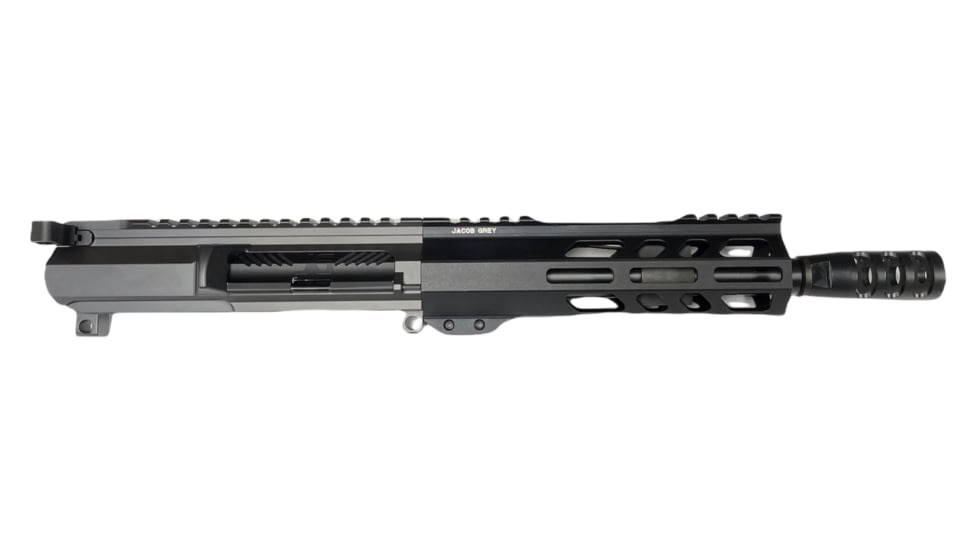 Jacob Grey Firearms Complete Upper Assembly, 5.56 NATO, 7.5in, 1-7 Twist, 1/2x28 Thread, Black, 556N75CUA