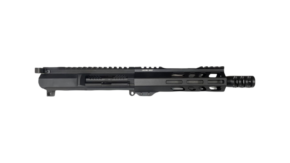 Jacob Grey Firearms Complete Upper Assembly, 7.62x39 Caliber, 7.5in, 1-10 Twist, Black, 7623975CUA