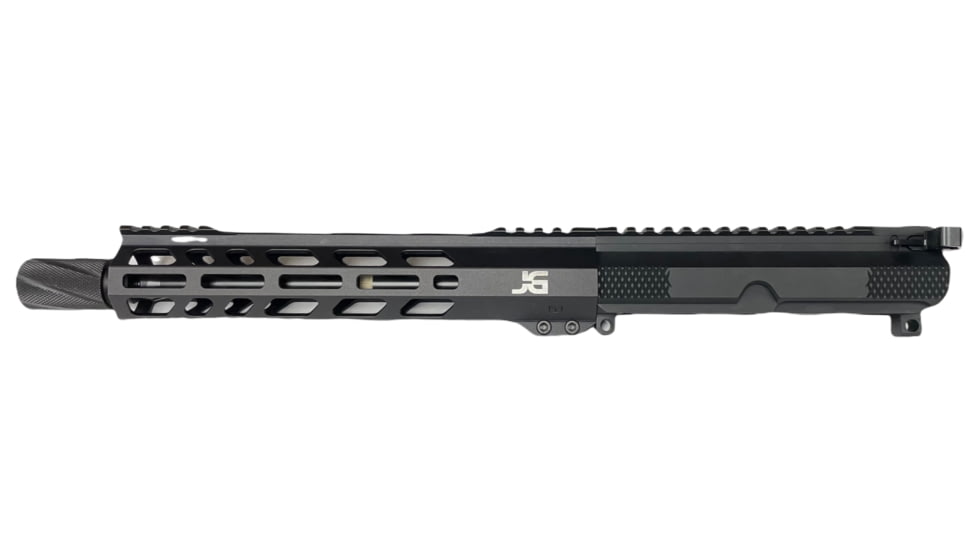 Jacob Grey Firearms Complete Upper Assembly, 9mm, 10in, 1-10 Twist, 1/2x36 Thread, Black, 9MM10CUA