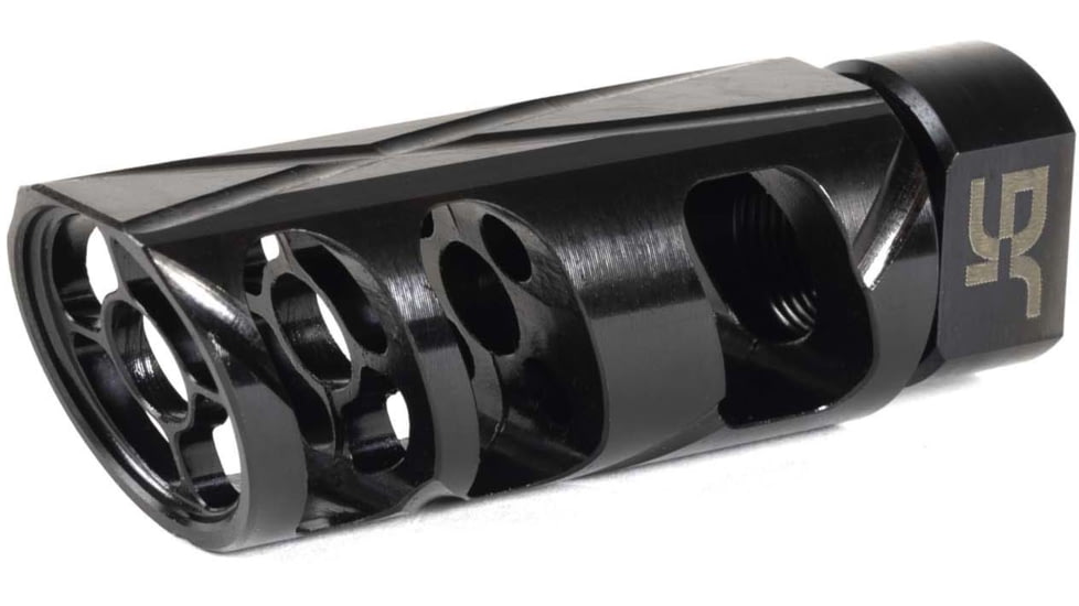Jacob Grey Firearms Cobra Billet Muzzle Brake, .30 Cal, 5/8x24 Thread, Angled, Black, CMBABLK