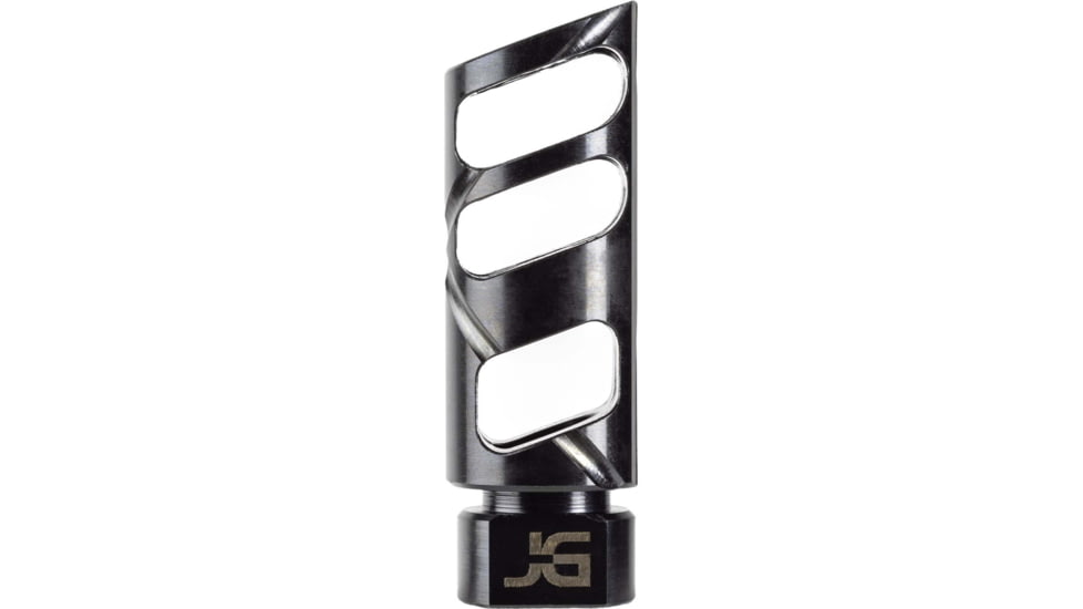 Jacob Grey Firearms Cobra Billet Muzzle Brake, .30 Cal, 5/8x24 Thread, Angled, Black, CMBABLK
