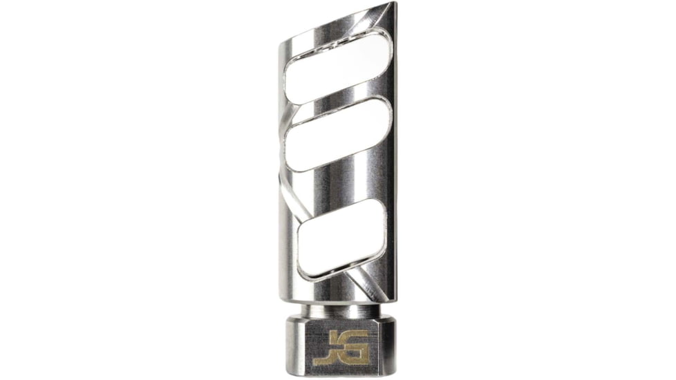 Jacob Grey Firearms Cobra Billet Muzzle Brake, .30 Cal, 5/8x24 Thread, Angled, Stainless, Unfinished, CMBASTN