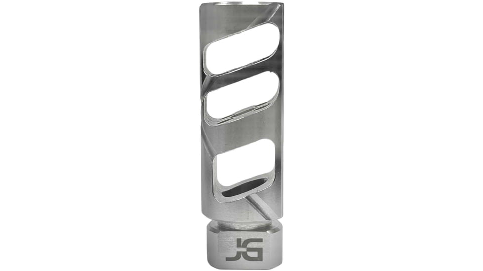 Jacob Grey Firearms Cobra Billet Muzzle Brake, .30 Cal, 5/8x24 Thread, Flat, Stainless, Unfinished, CMBFSTN