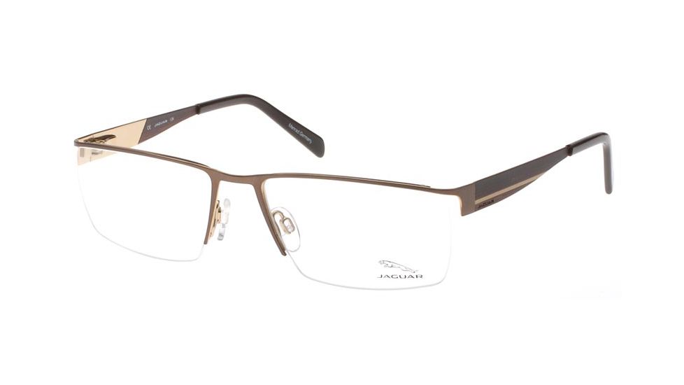 Jaguar 33059 Mens Eyeglasses, Brown-Gold, 56-17-140 33059-815