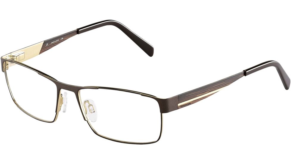 Jaguar 33060 Mens Eyeglasses, Brown-Gold, 55-16-140 33060-822