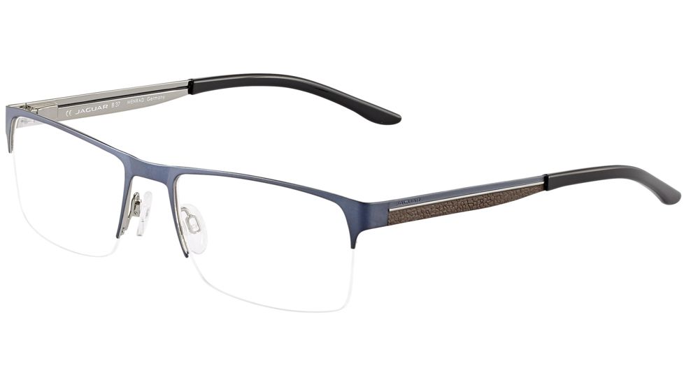 Jaguar 33077 Progressive Prescription Eyeglasses, Blue/Brown/Silver Frame, JG33077995PR