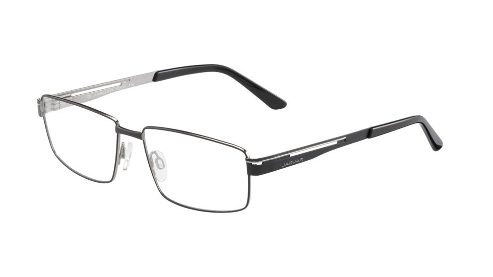 Jaguar 35042 Progressive Prescription Eyeglasses, Black/Silver Frame, JG35042610PR