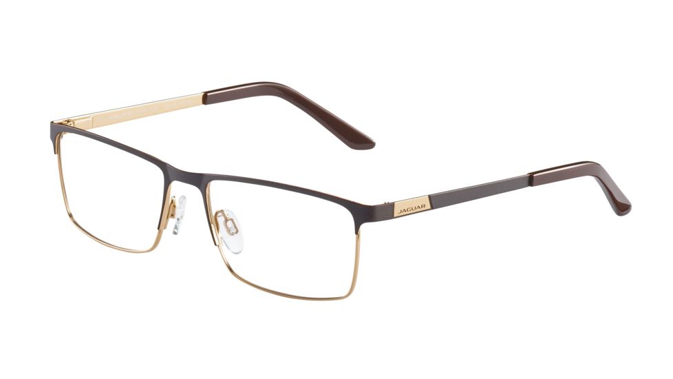 Jaguar 35047 Progressive Prescription Eyeglasses, Dark Brown/Gold Frame, JG350475100PR