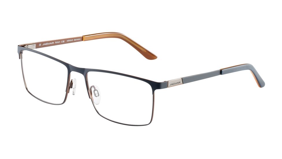 Jaguar 35047 Progressive Prescription Eyeglasses, Navy/Rust Frame, JG350471066PR