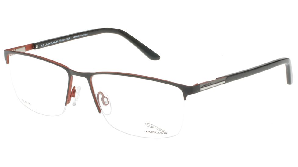 Jaguar 35050 Progressive Prescription Eyeglasses, Black/Deep Burgundy Frame, JG350506100PR
