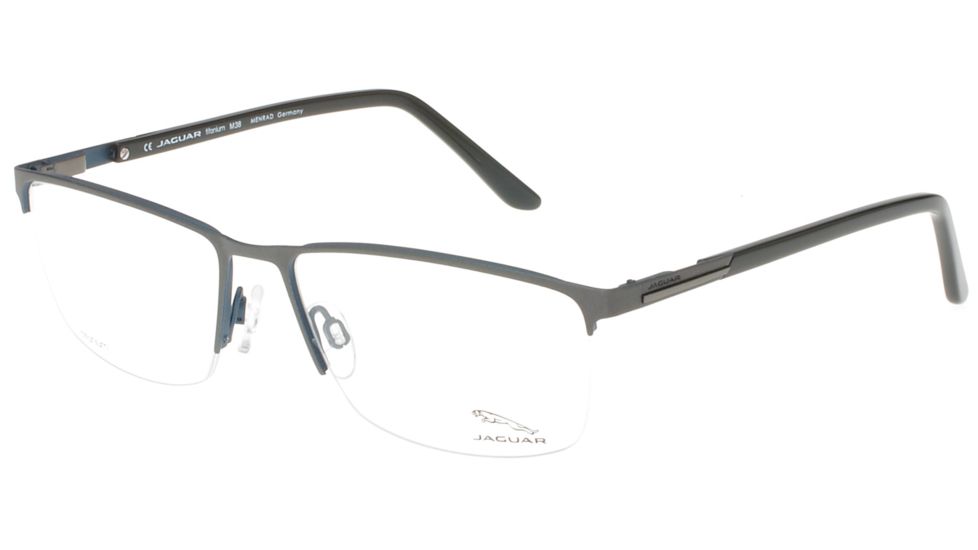 Jaguar 35050 Progressive Prescription Eyeglasses, Deep Grey/Blue Frame, JG350501097PR