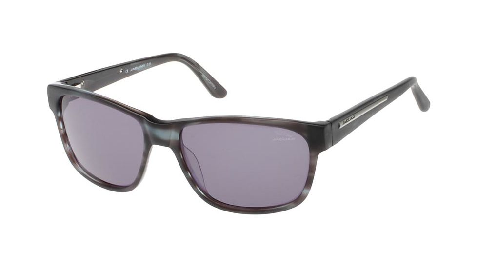 Jaguar 37114 Mens Sunglasses, Mat Black-Crystal/Grey Lenses, 56-16-135 37114-6542