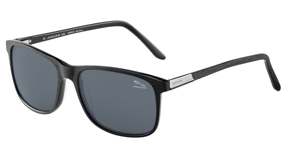 Jaguar 37118 Single Vision Prescription Sunglasses, Matte Black Frame, JG371186100SV