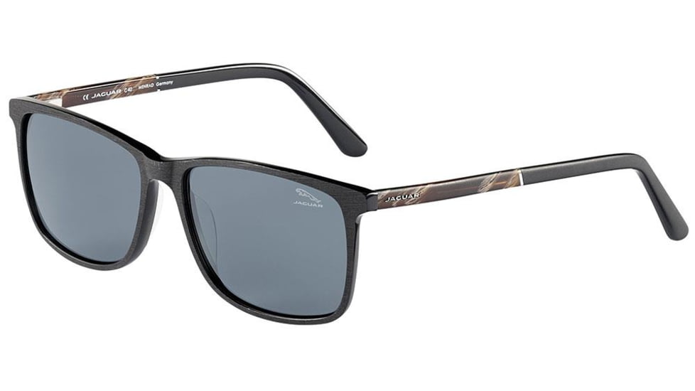 Jaguar 37120 Sunglasses - Mens, Brushed Black/Brown Horn, 57/16/145, JG371208840