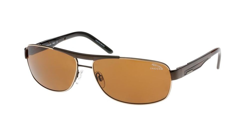 Jaguar 37316 Sunglasses - Brown-Gold/Brown Polarized Lenses (340)