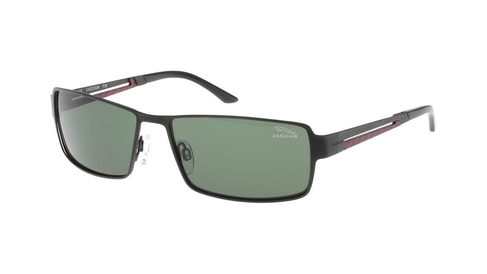 Jaguar 37327 Progressive Black-Red Frame,Green Polarized Lenses Mens Sunglasses 37327-662PROG