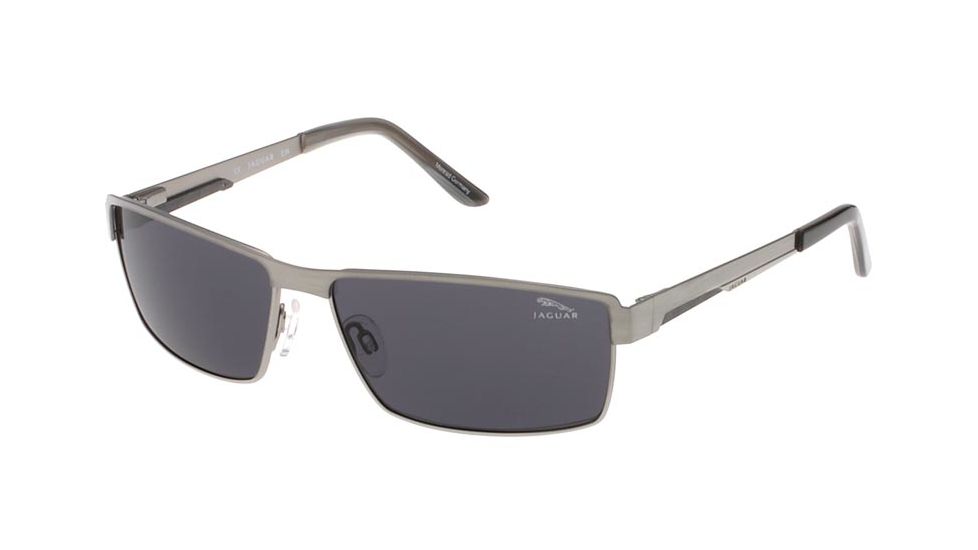 Jaguar 37331 Mens Sunglasses, Silver/ Grey Lenses, 61-14-135 37331-650
