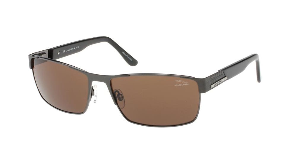 Jaguar 37335 Sunglasses, Male, Brown-Gunmetal/Brown Lenses, 61-16-135 37335-821