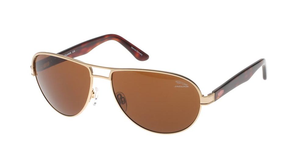 Jaguar 37343 Sunglasses, Male, Gold-Tortoise/Brown Blue Blocker Lenses, 61-15-135 37343-600