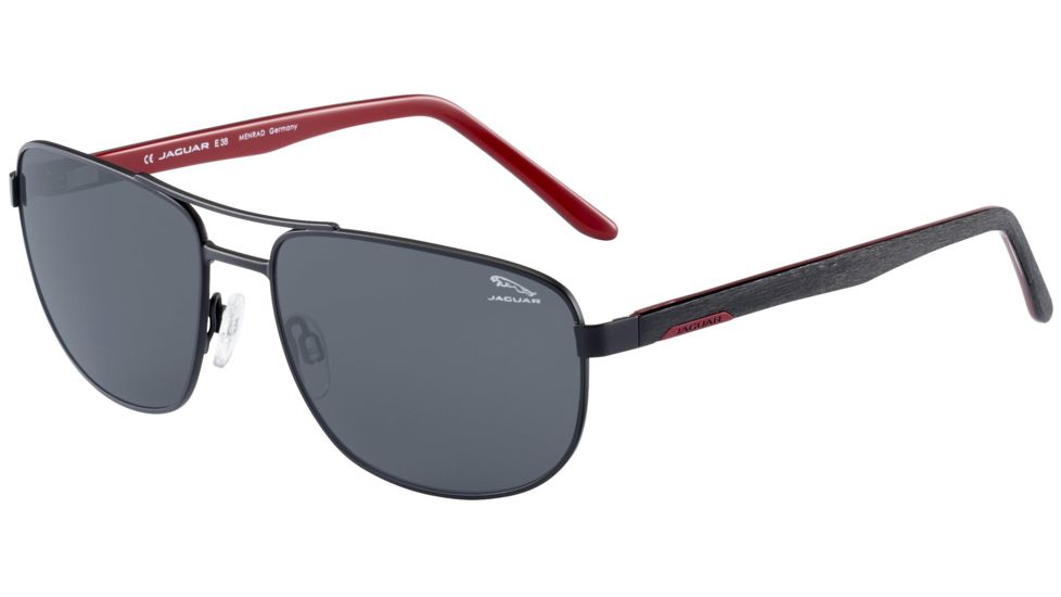 Jaguar 37568 Progressive Prescription Sunglasses, Matte Black/Burgundy Frame, JG375686100PR