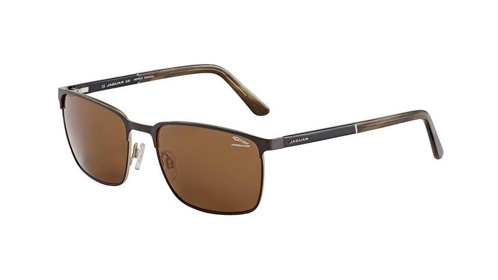 Jaguar 37588 Sunglasses, Gold, Polarized Lenses, 57-17-145, 37588-8100