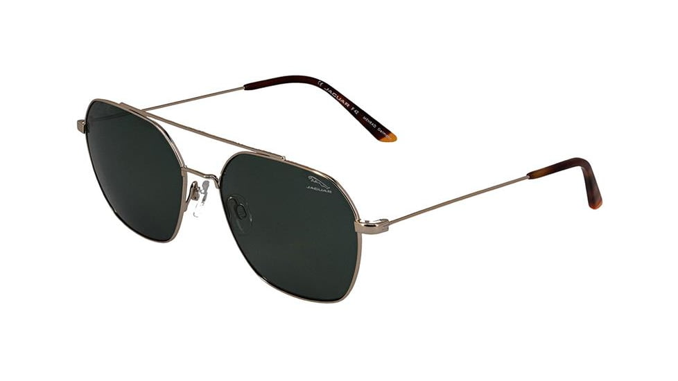 Jaguar 37595 Sunglasses, Black-Green, Nano Lenses, 57-17-145, 37595-3100