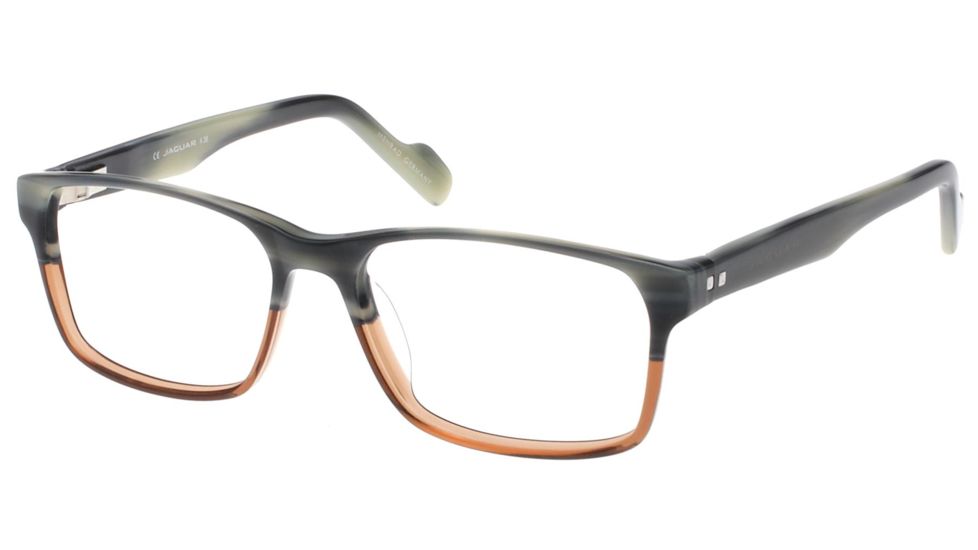 Jaguar 39111 Single Vision Prescription Eyeglasses, Blue/Grey/Brown Frame, JG391114098SV